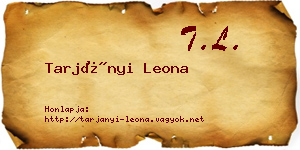Tarjányi Leona névjegykártya